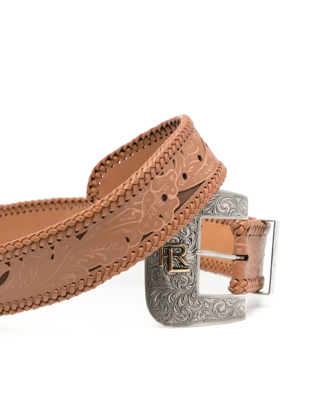 Ralph Lauren Collection Leren riem - Bruin