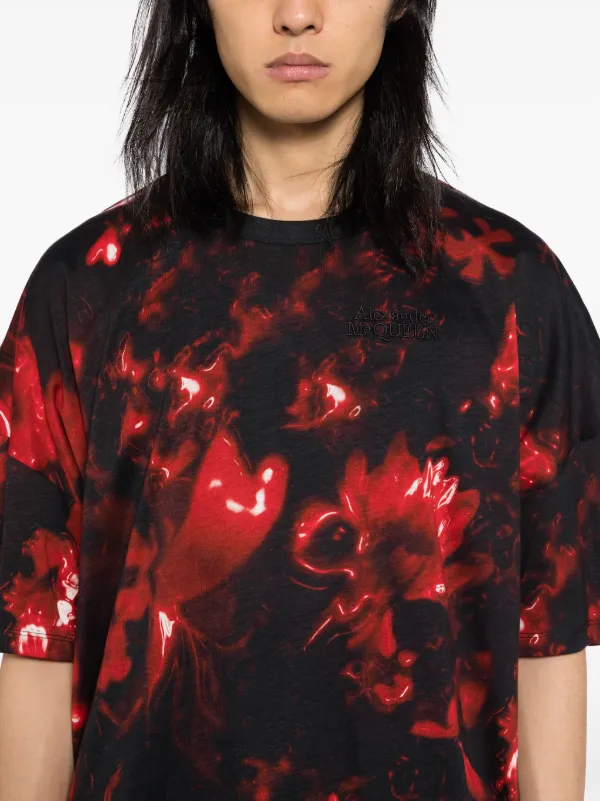 Alexander McQueen ドロップショルダー Tシャツ | ブラック