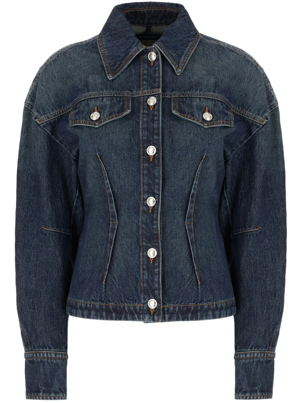 Sportmax Denim jack met knopen Blauw