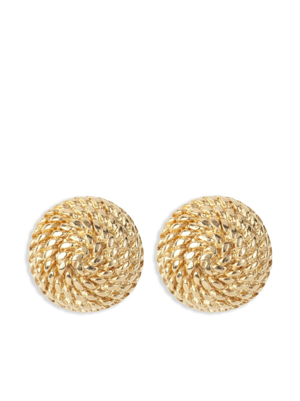 1970s Rope Twirl clip-on earrings