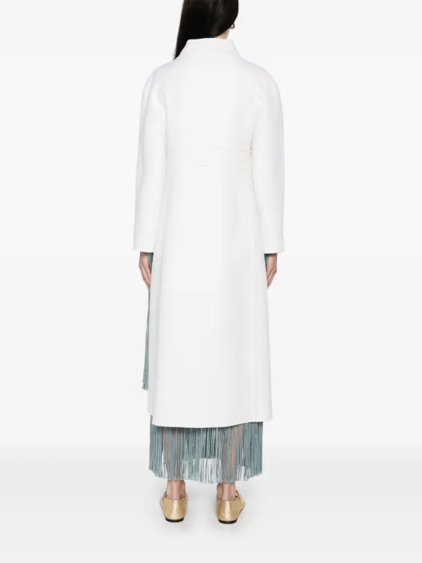 ジャケット VALENTINO SS24 White poplin overcoat (4B0CJ3E55DN 001) Valentino Garavani double-breasted Coat | White | FARFETCH