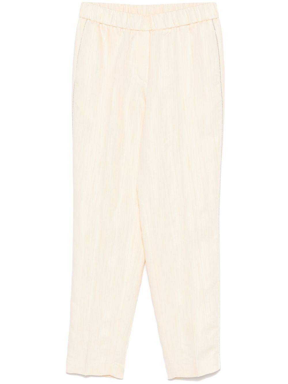 Peserico beaded-trim trousers - Yellow