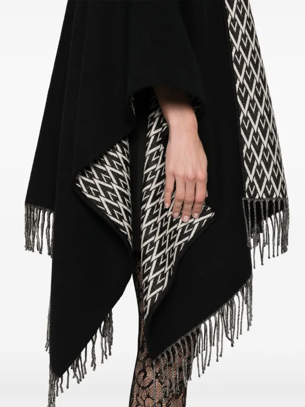 【送料&関税込】Valentino Iconographe Toile Poncho Double Toile Iconographe Poncho In Wool, Silk And Cashmere