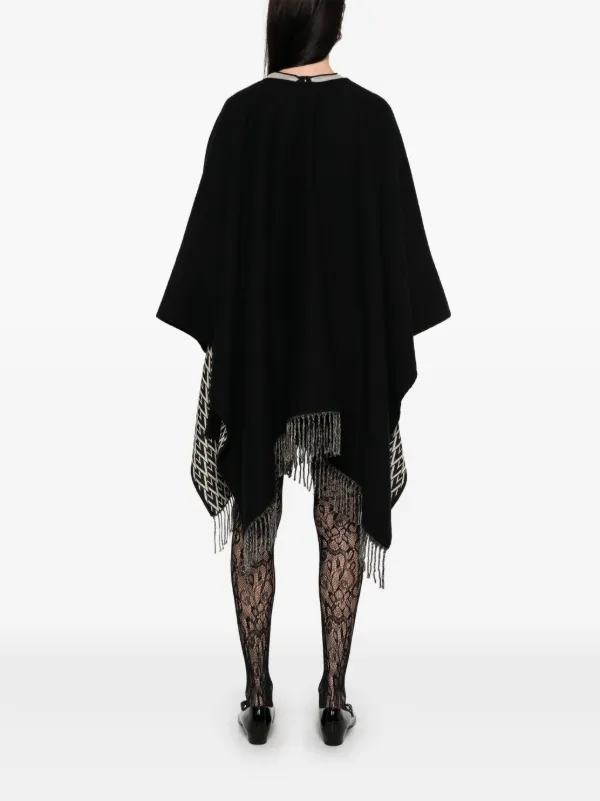 【送料&関税込】Valentino Iconographe Toile Poncho Valentino Garavani Toile Iconographe Poncho | Black
