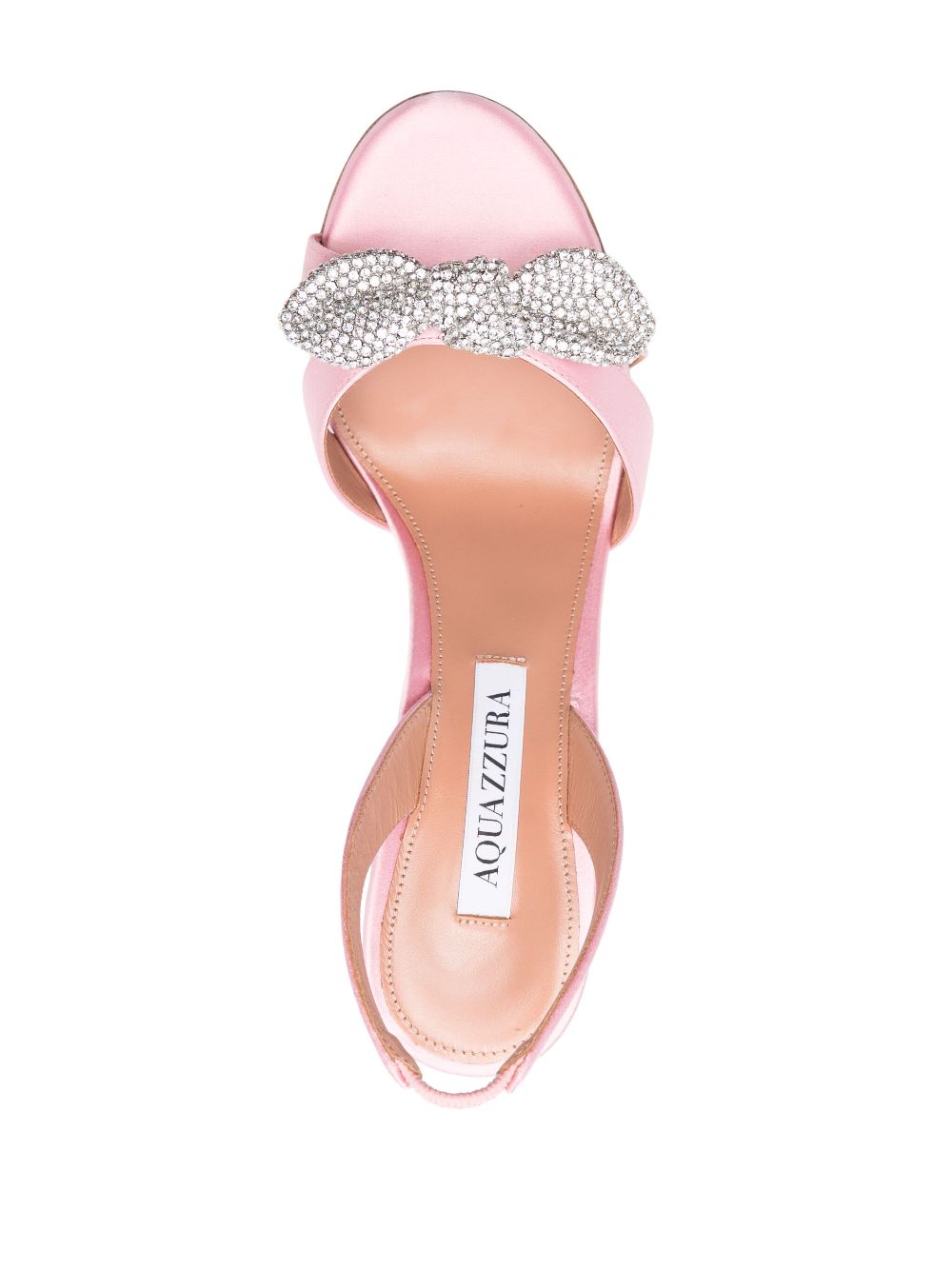 Aquazzura 105mm Very Bow Tie Crystal sandals Pink