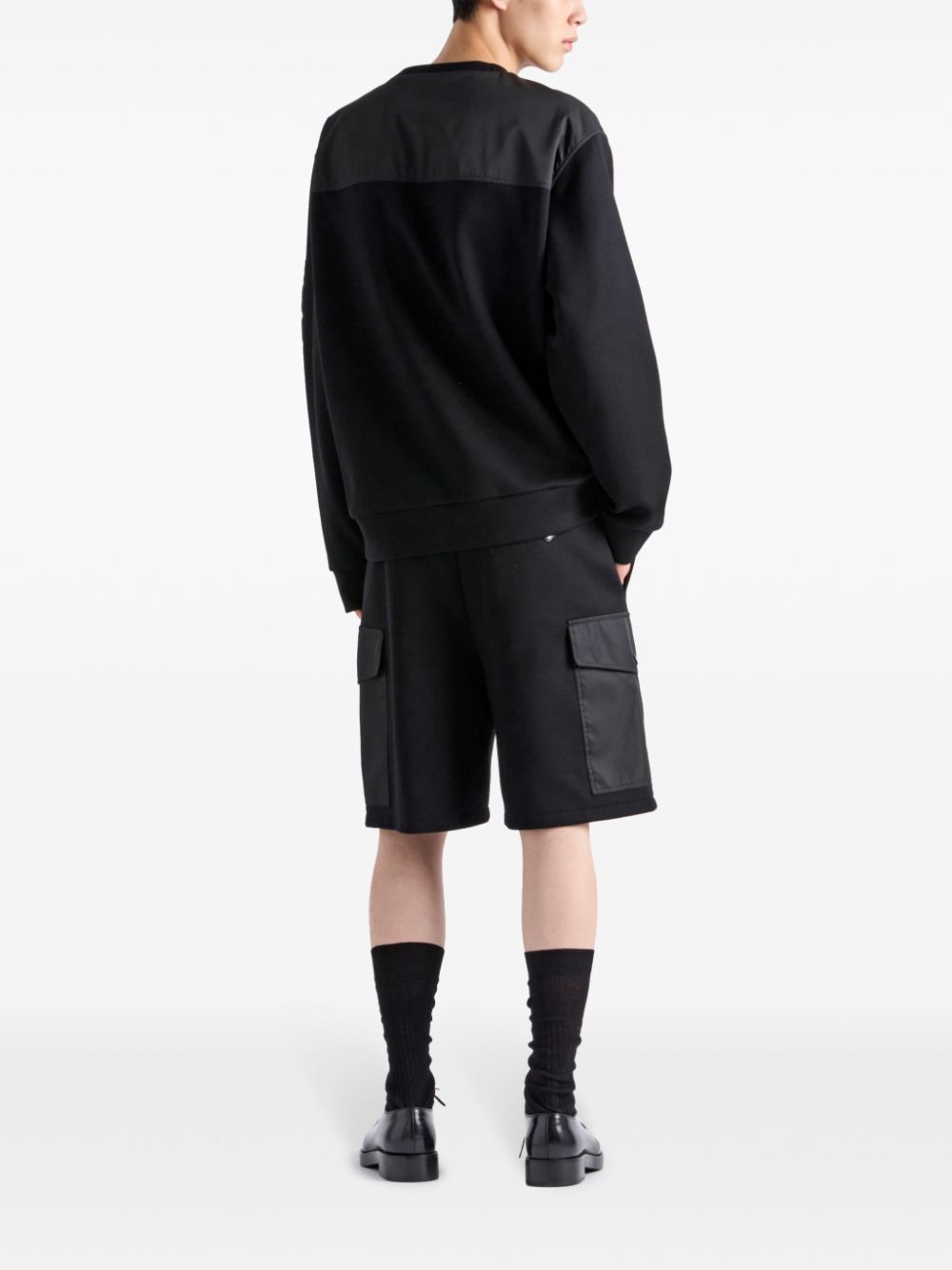 Prada panelled sweatshirt Zwart