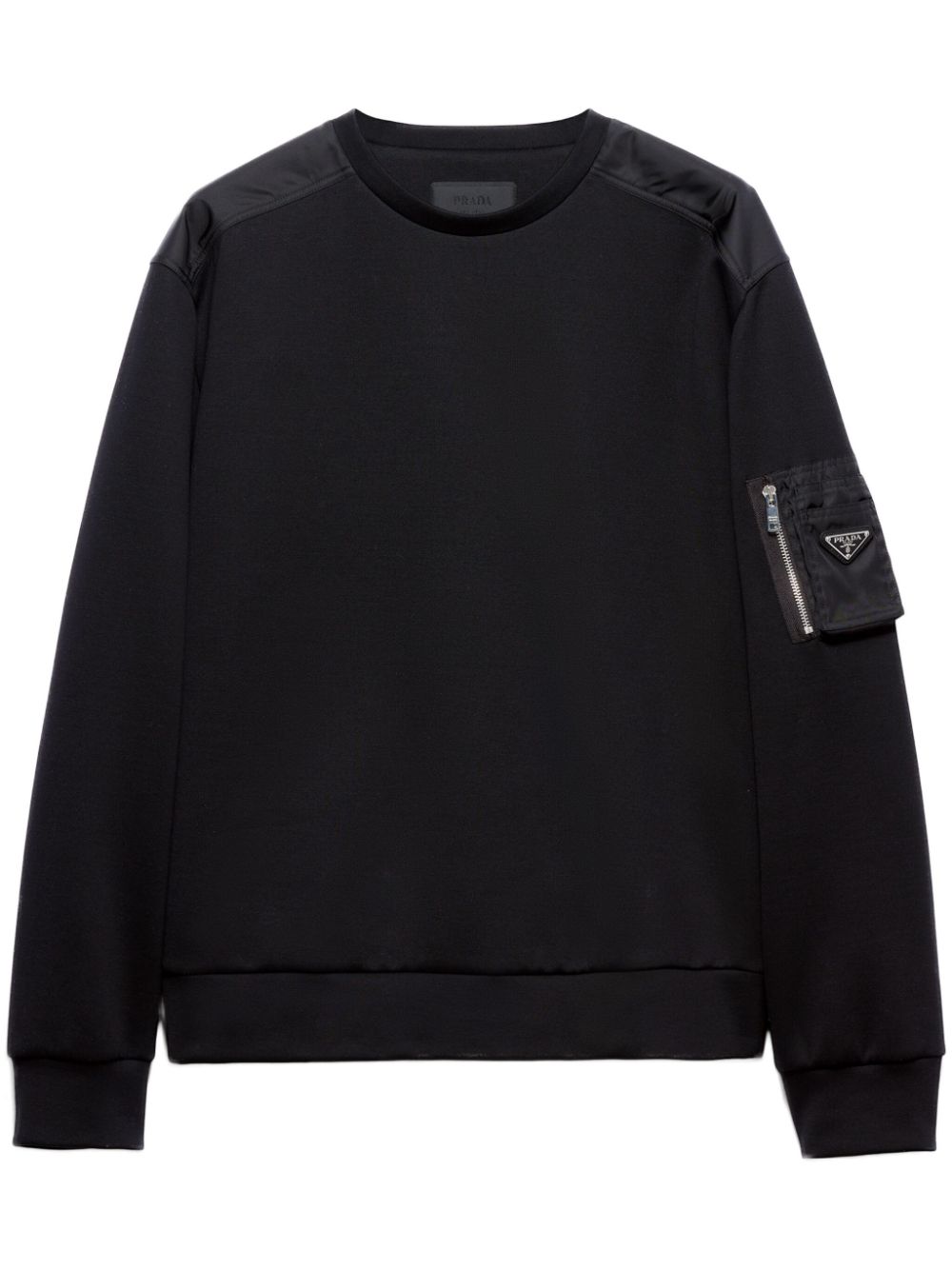 Prada panelled sweatshirt Zwart