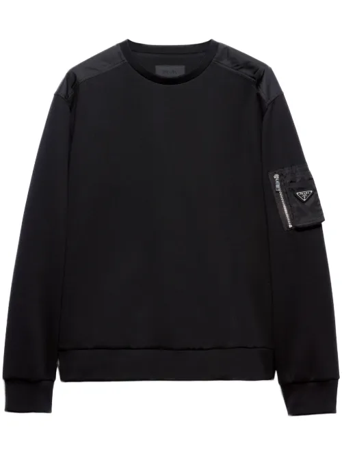 Prada sweat à empiècements - Noir - Prada - Modalova