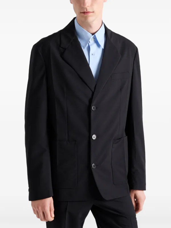 Prada single-breasted Blazer | Black | FARFETCH
