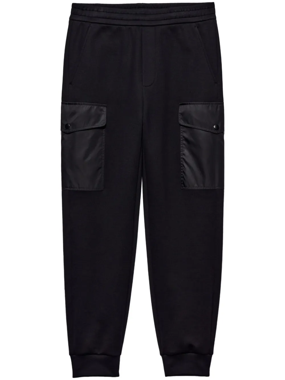 Prada Re-Nylon-detail cotton track pants - Black