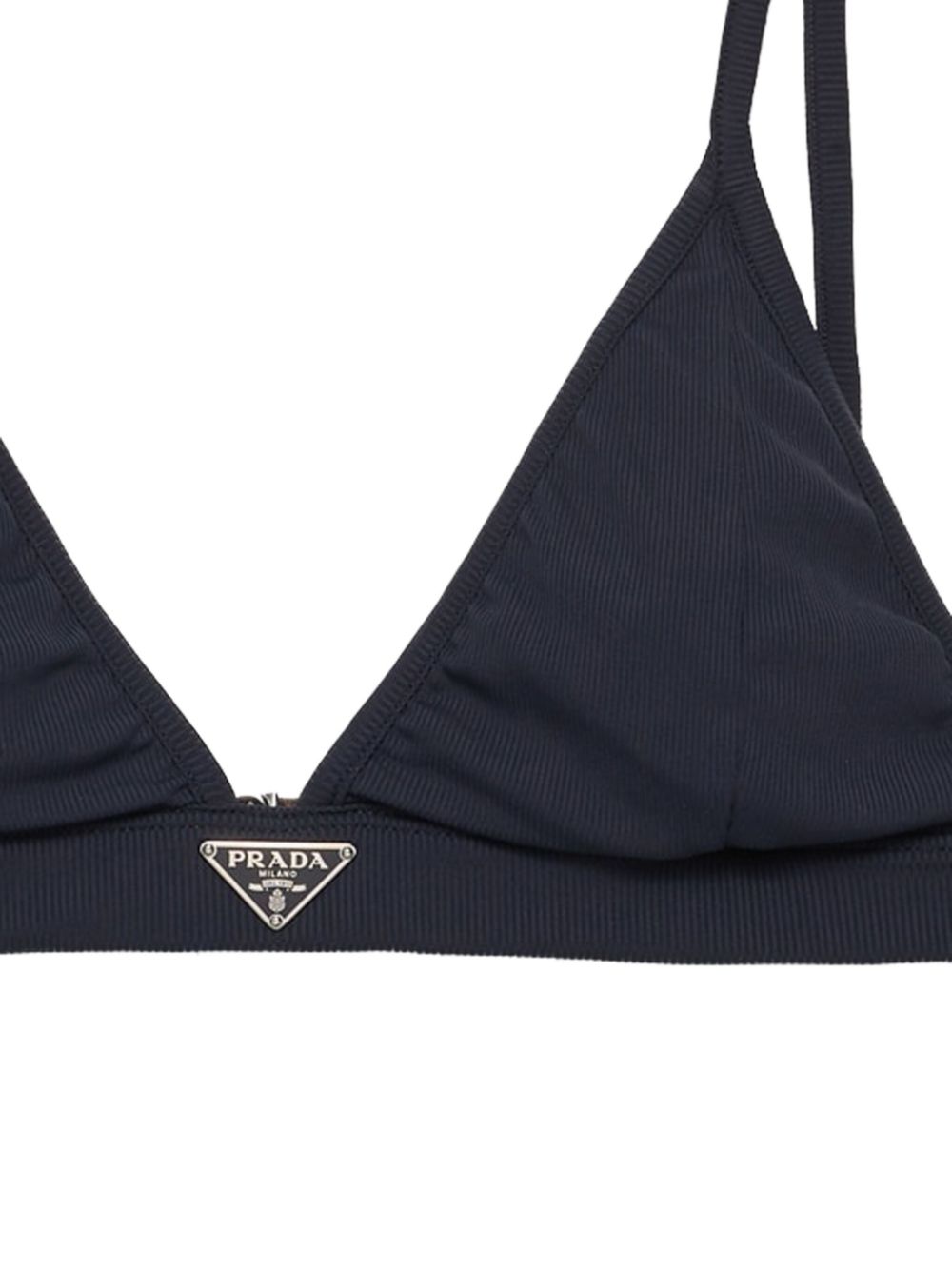 Prada Ribbed knit bralette bikini top - Blauw