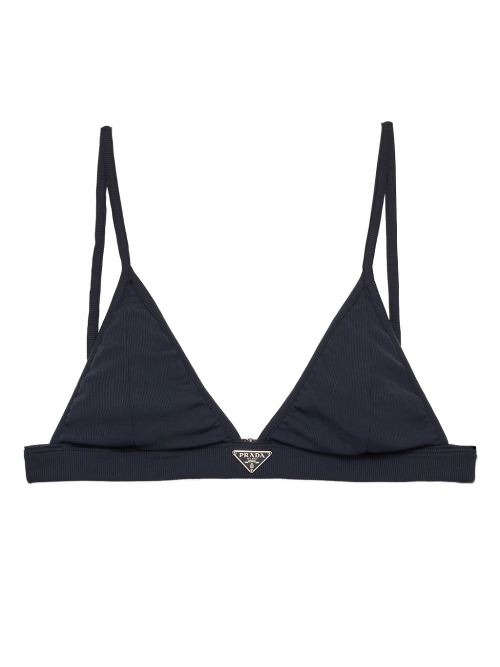 Prada Geribbelde bralette bikinitop Blauw