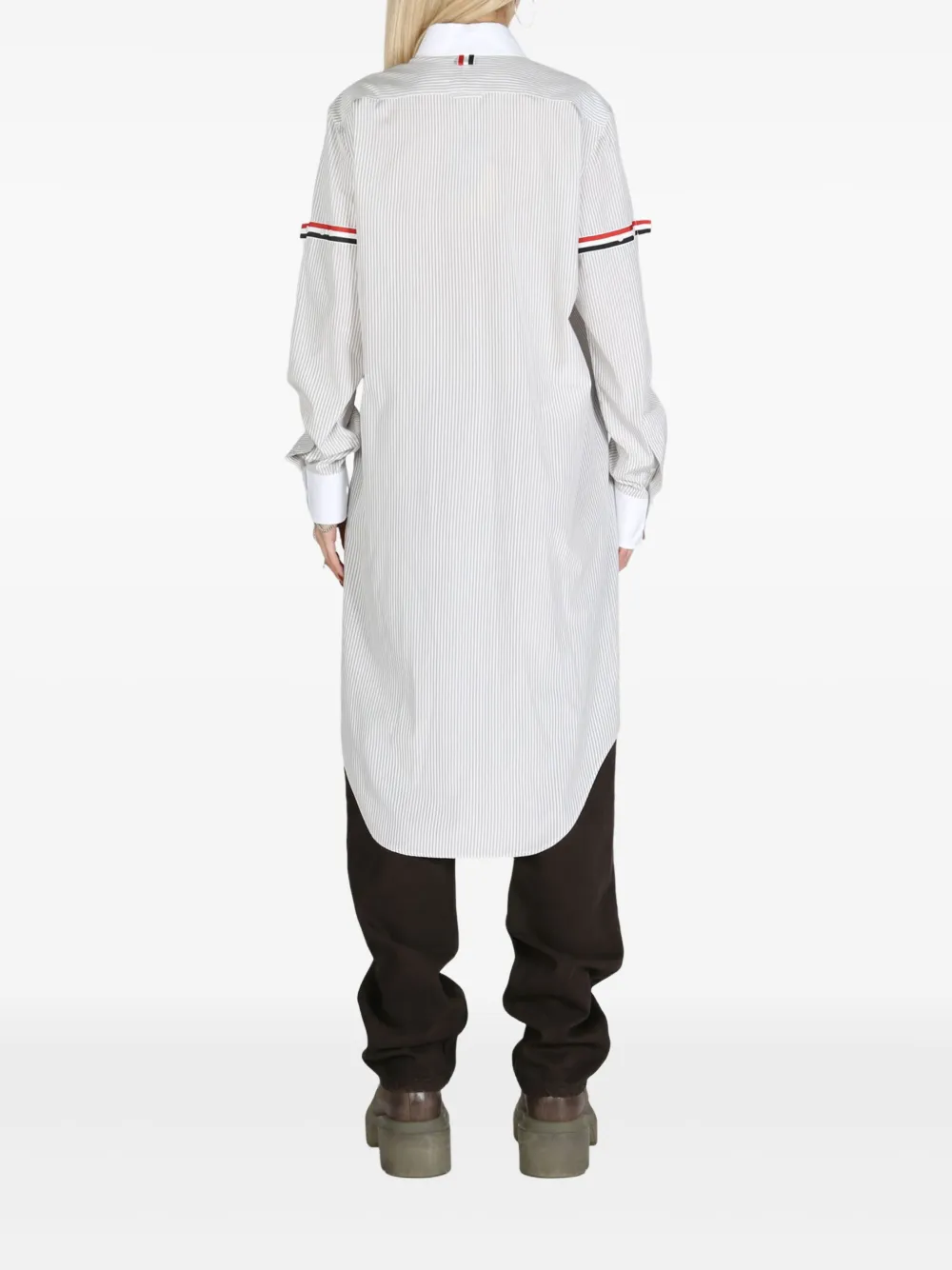 Thom Browne striped shirtdress Grijs
