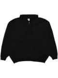 VETEMENTS logo-embroidered zip-up hoodie - Black