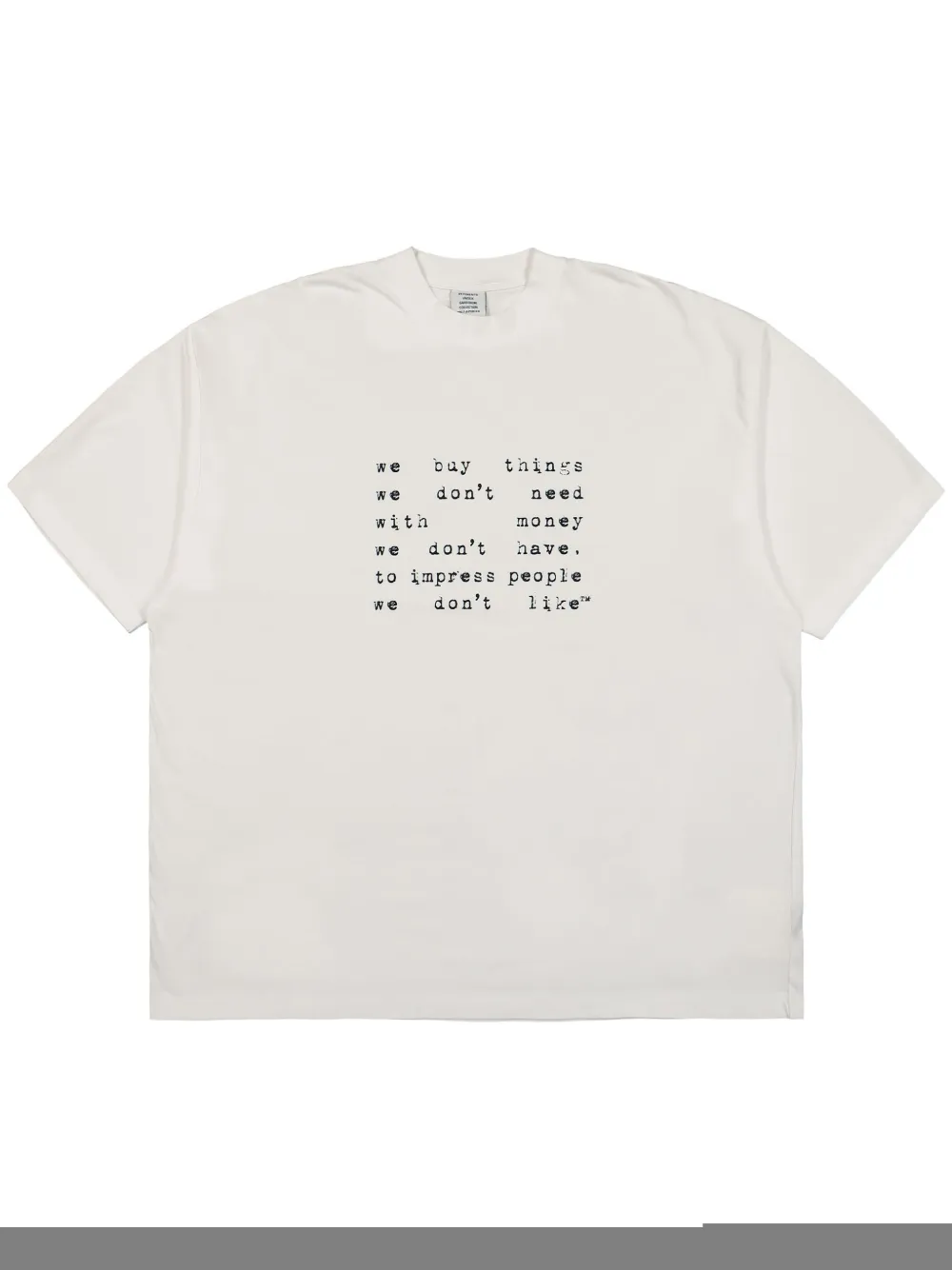 Vetements We Buy Things T-shirt In Weiss