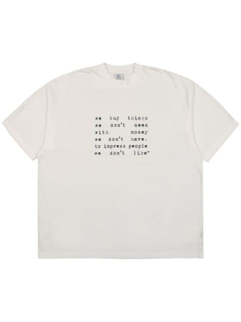 VETEMENTS We Buy Things T-shirt