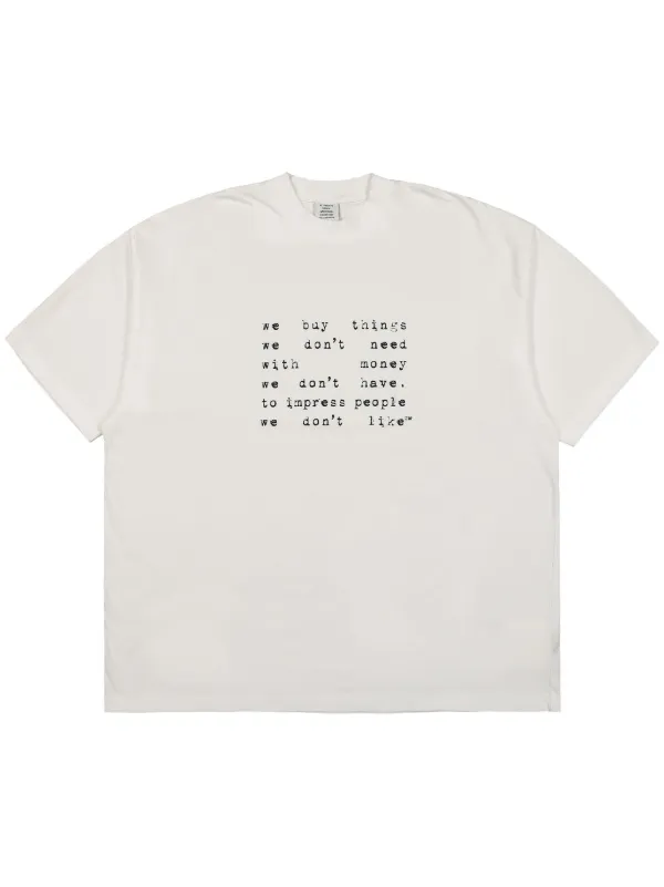 VETEMENTS We Buy Things Tシャツ | ホワイト | FARFETCH JP VETEMENTS We Buy Things Tシャツ | ホワイト | FARFETCH JP