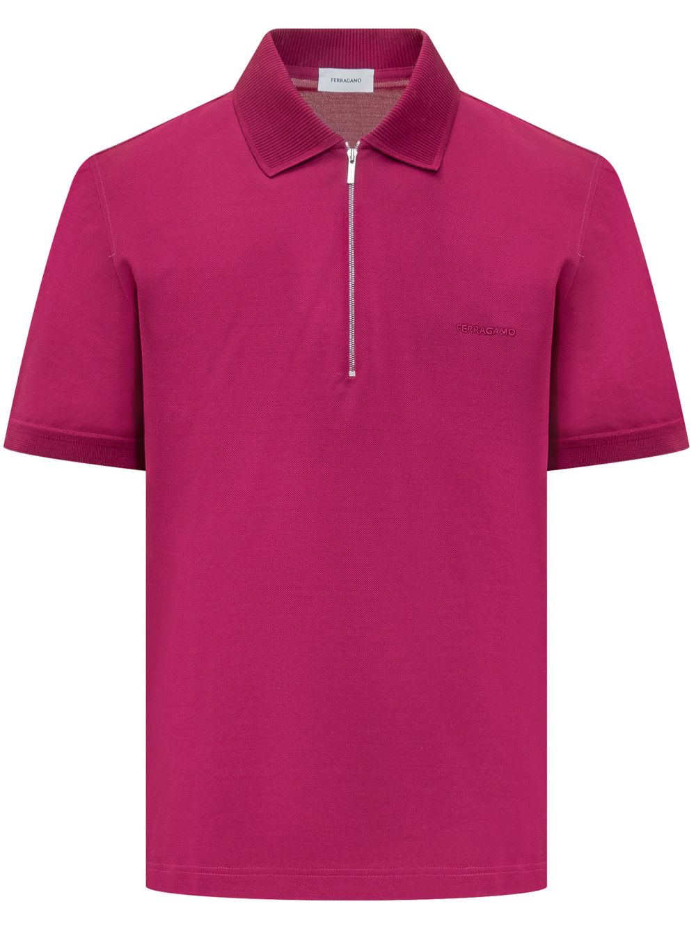 Ferragamo embroidered logo polo shirt - Pink