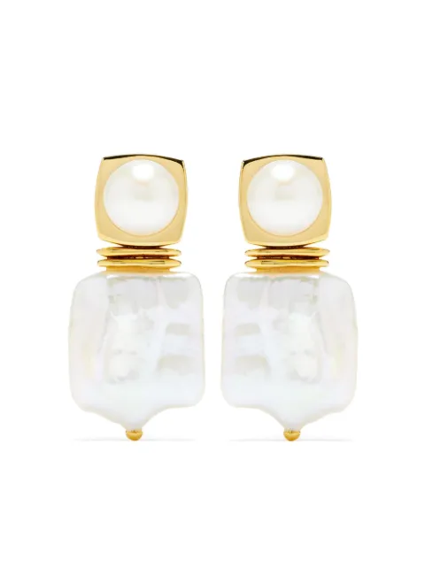 Missoma pearl drop earrings