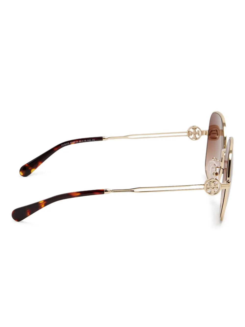 Tory Burch Miller round-frame sunglasses - Goud