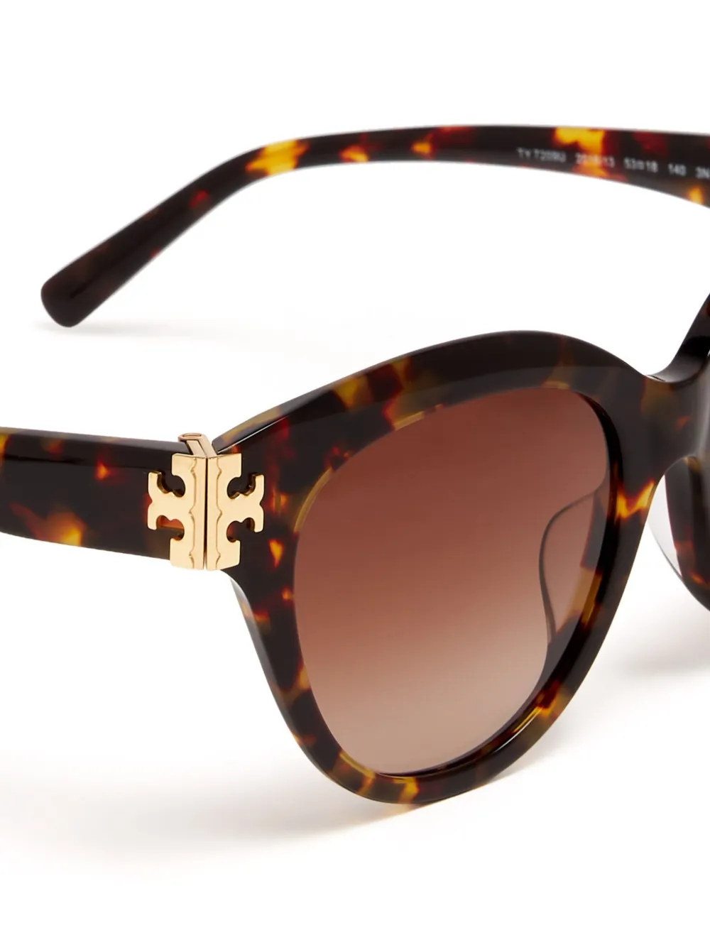 Tory Burch Zonnebril met schilpadschild design Bruin