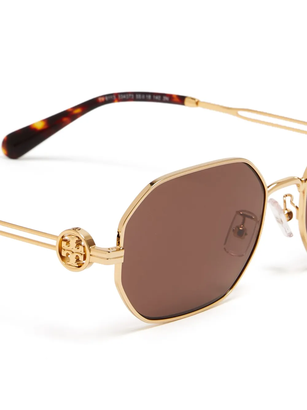Tory Burch Zonnebril met vierkant montuur Goud