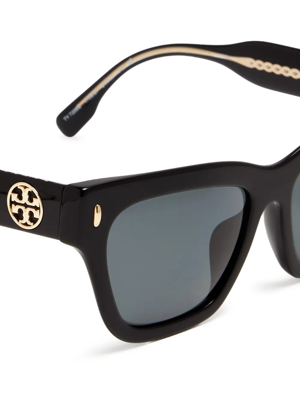 Tory Burch Miller zonnebril met rechthoekig montuur Zwart
