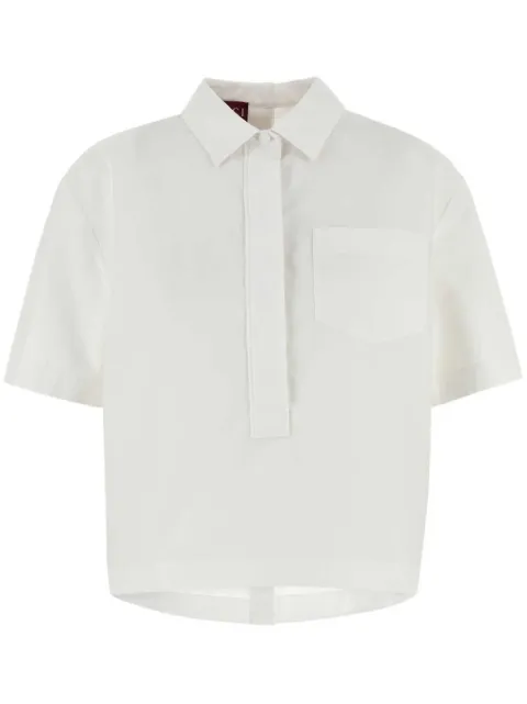 Gucci camisa de popelina con logo en relieve