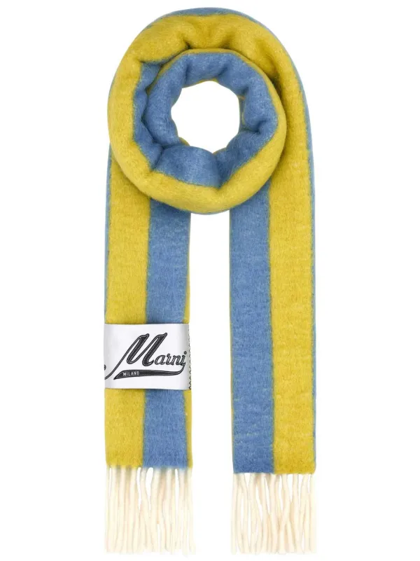 MARNI ロングスカーフ Marni ストライプ スカーフ | ブルー | FARFETCH JP