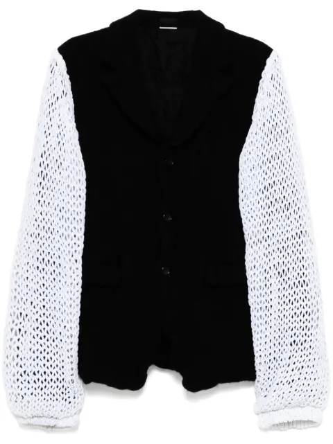 Comme des Garçons Homme Plus knitted sleeves blazer