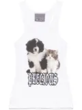 Ashley Williams Puppy & Kitten Precious vest - White