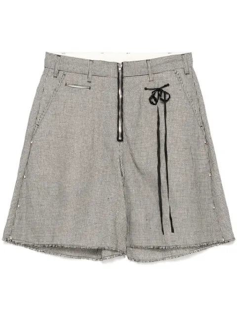 midorikawa shorts con bordes sin rematar
