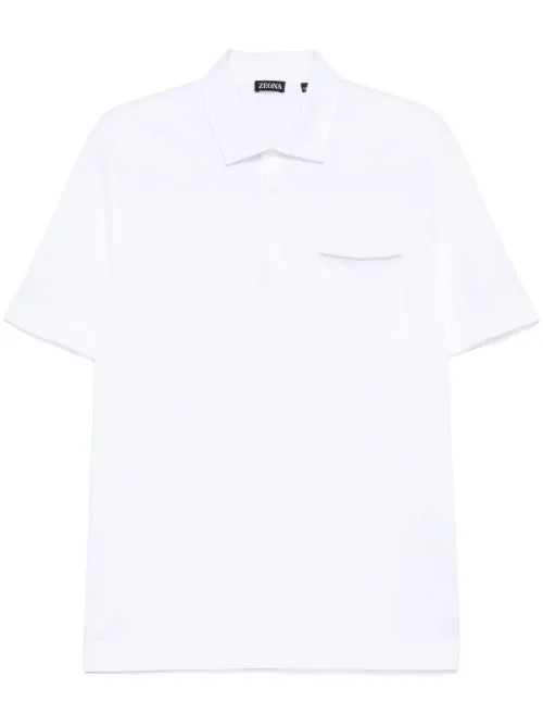 Zegna polo en coton - Blanc - Zegna - Modalova