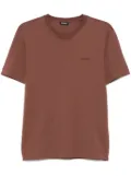 Zegna logo-embroidered T-shirt - Brown