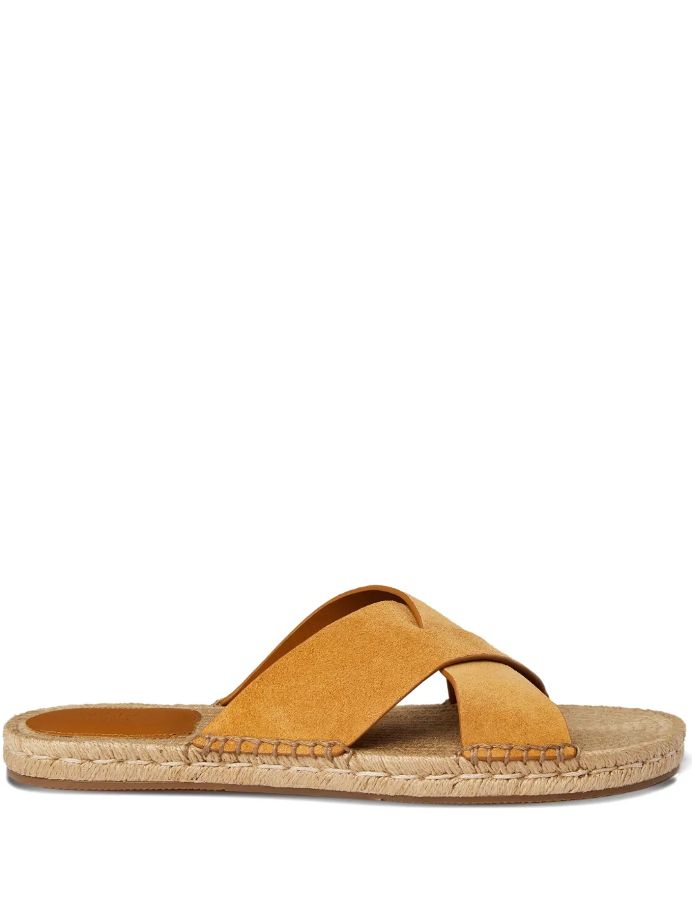 Zegna cross-strap espadrille sandals Brown