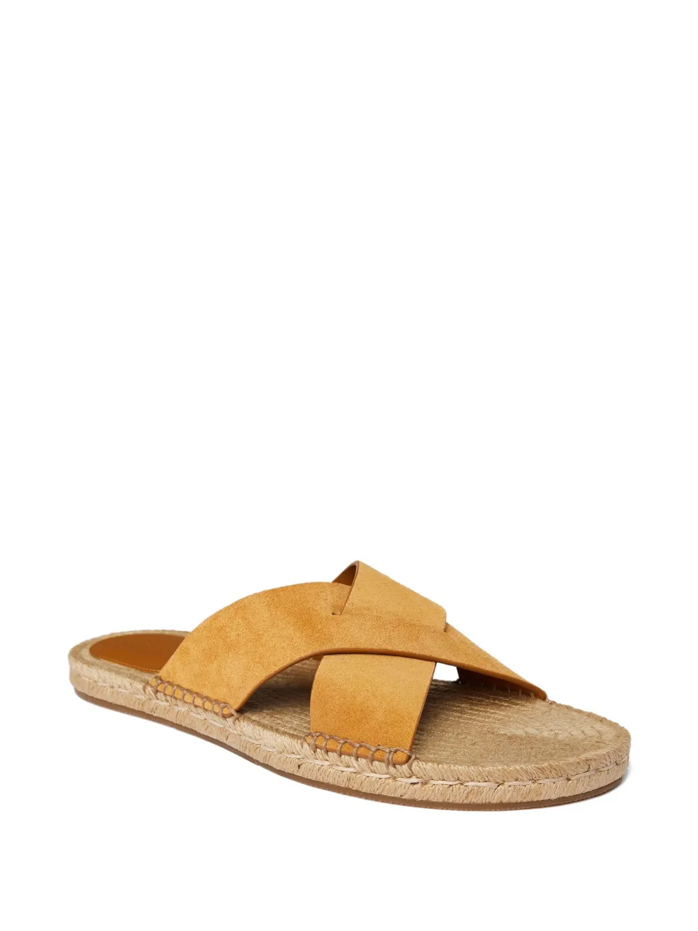 Zegna cross-strap espadrille sandals Brown