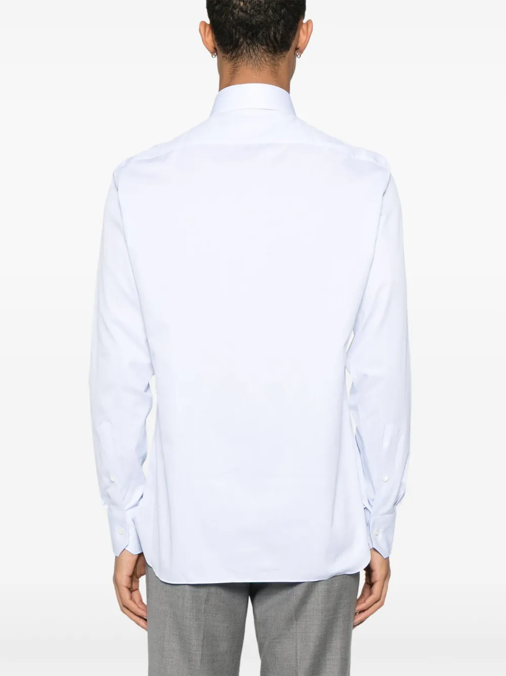 Zegna Gestreept overhemd Blauw