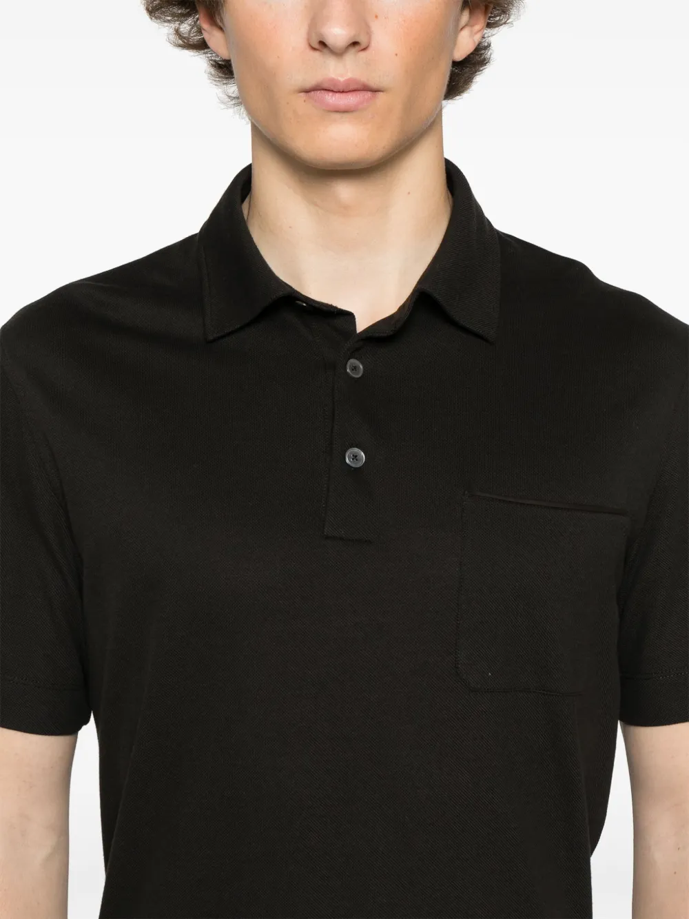 Zegna Katoenen poloshirt Bruin