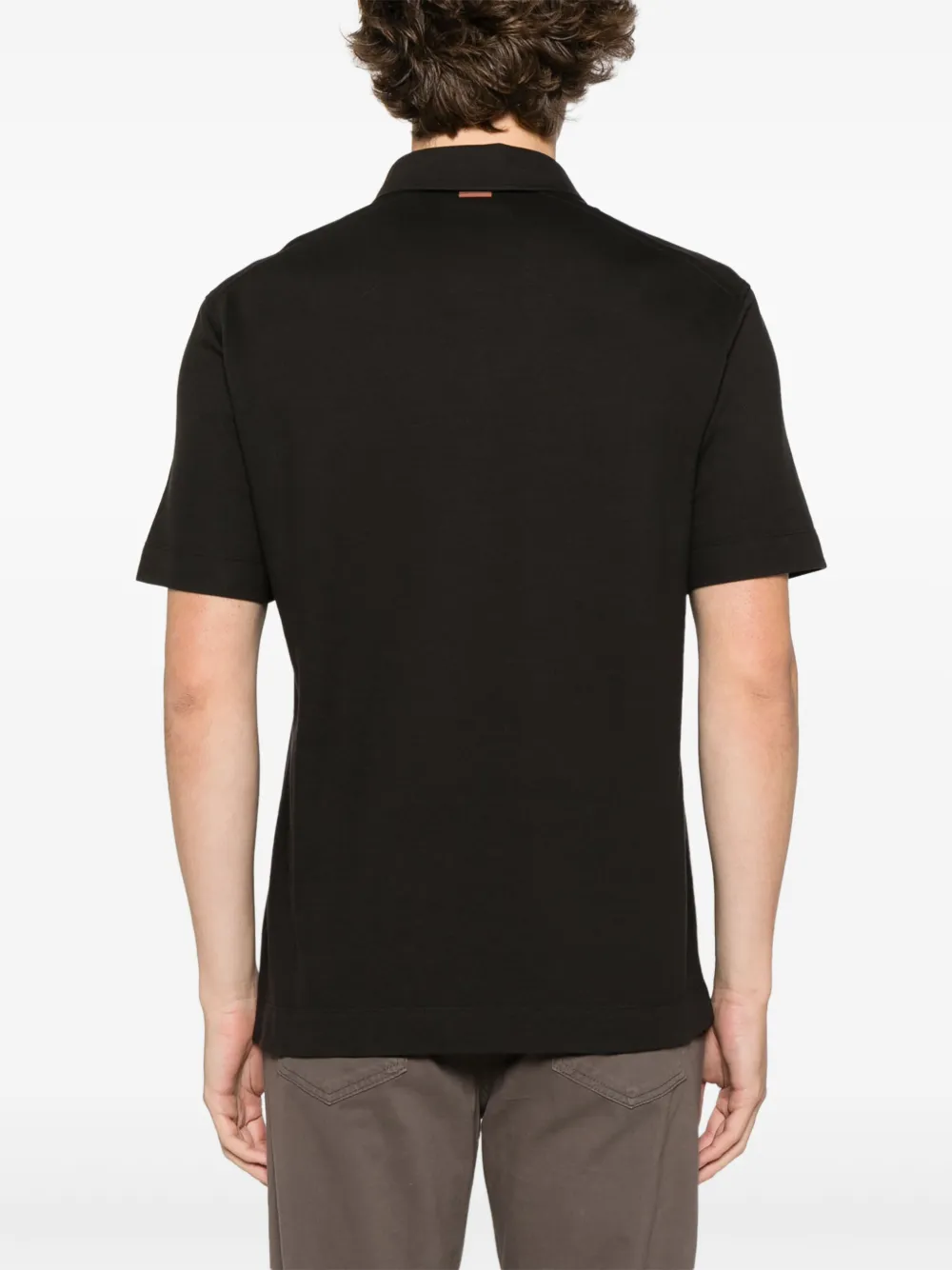Zegna Katoenen poloshirt Bruin