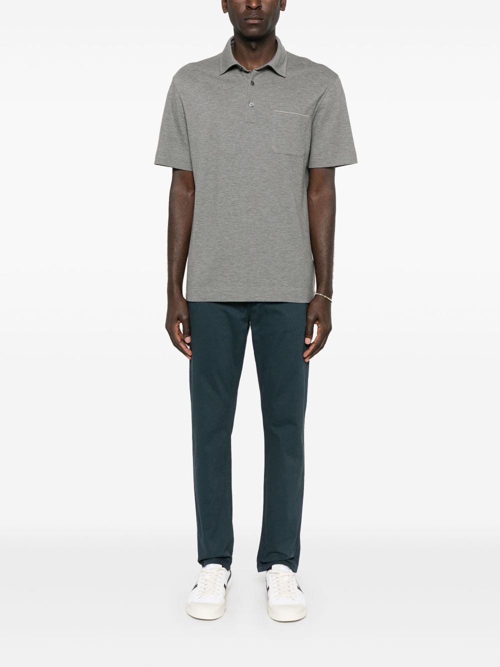 Zegna cotton polo shirt - Grijs