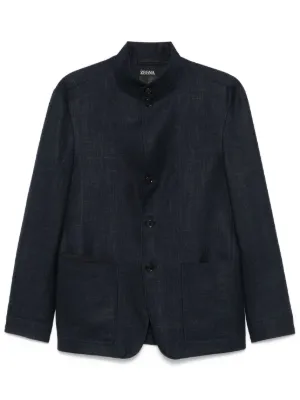 Zegna Trofeo シアサッカージャケット | ブルー | FARFETCH JP
