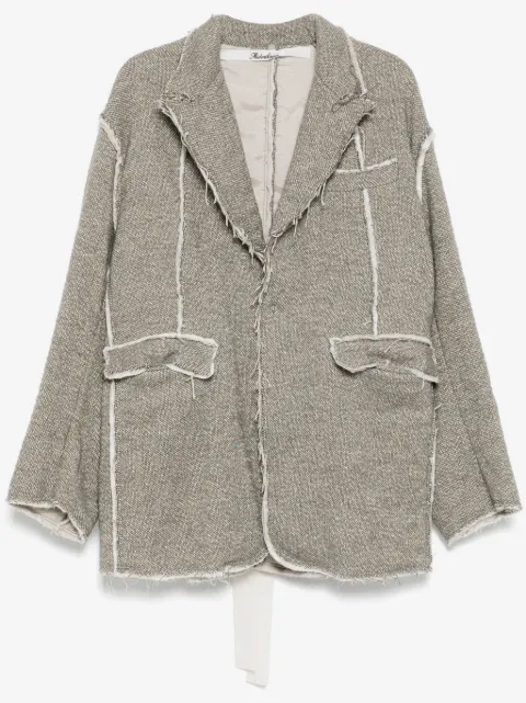 midorikawa blazer con bordes sin rematar