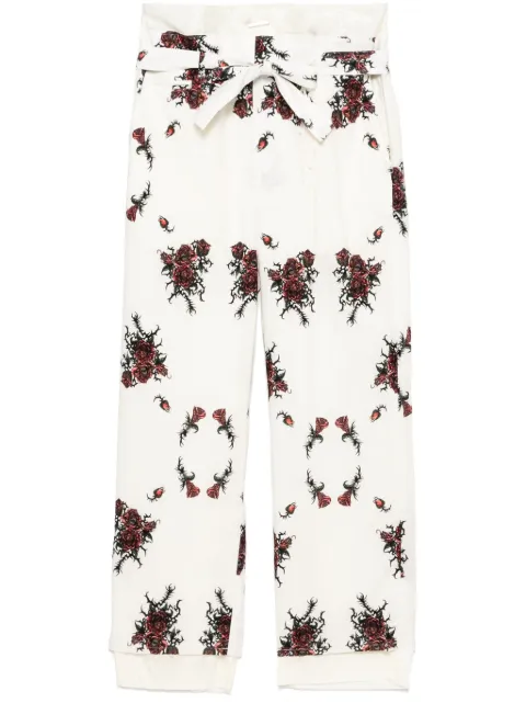 midorikawa pantalones con bordes sin rematar