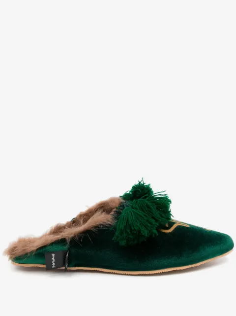midorikawa slippers con puntera en punta