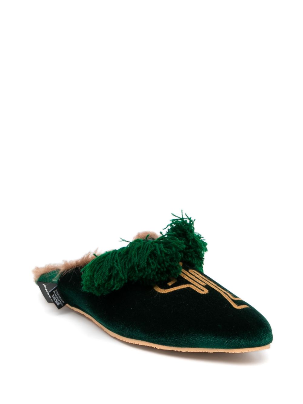 midorikawa Slippers met puntige neus - Groen