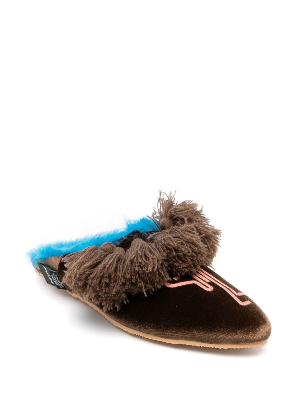 midorikawa Slippers met puntige neus - Bruin