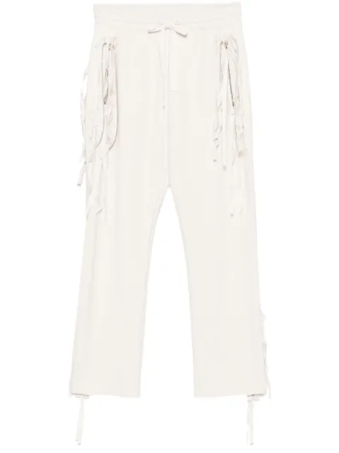 midorikawa pantalones con bordes sin rematar