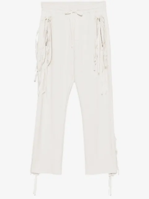 midorikawa pantalones con bordes sin rematar
