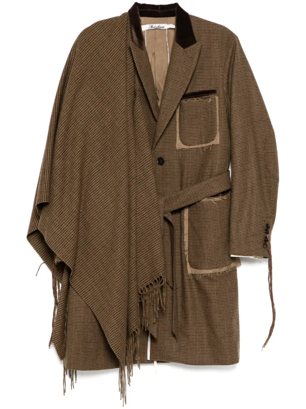 Midorikawa カットオフエッジ コート | ブラウン | FARFETCH JP