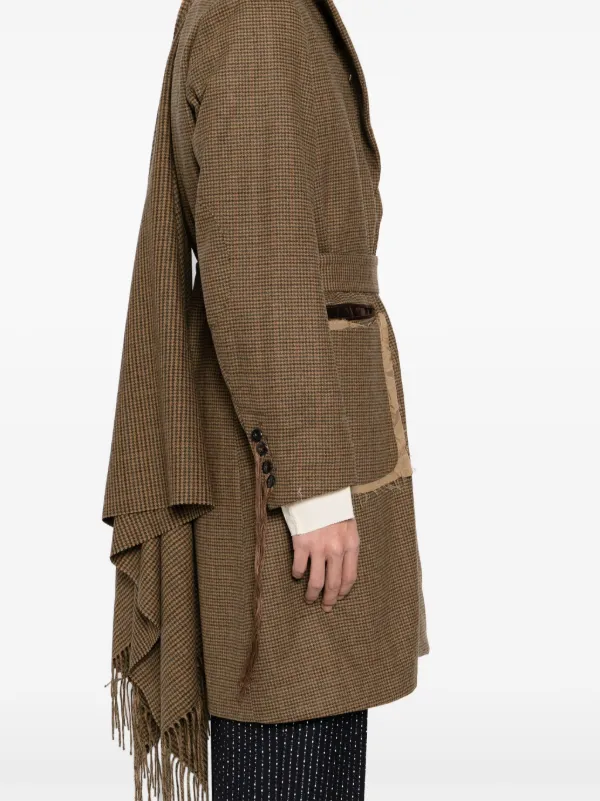 Midorikawa カットオフエッジ コート | ブラウン | FARFETCH JP